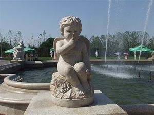 世博会里欧洲喷泉。