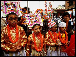 烂在尼泊尔(3)----与死神玩乐的Gai Jatra节